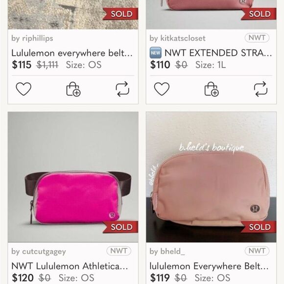 NWT EXTENDED STRAP lululemon everywhere belt bag 1L - pink pastel, strawberry - Picture 10 of 11